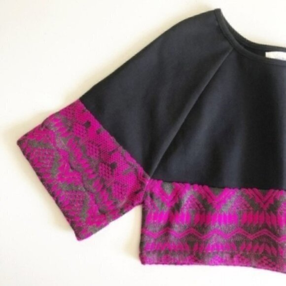Lovers + Friends Crop Top S NWT Knit Friday Night Thick Knit Heavy Warm Party - Picture 4 of 13